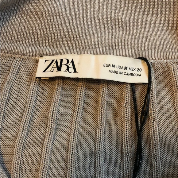 Zara Gray Button Down Shirt - Picture 3 of 5